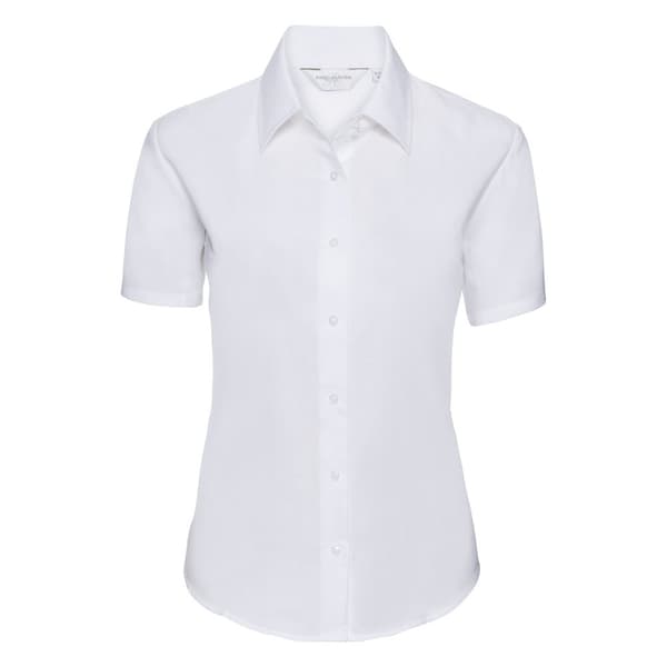 Russell Collection Ladies/Womens Short Sleeve Easy Care Oxford Shirt
