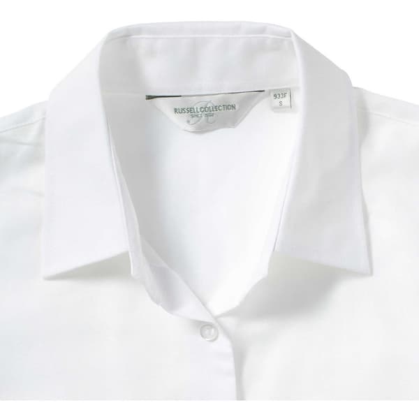 Russell Collection Ladies/Womens Short Sleeve Easy Care Oxford Shirt