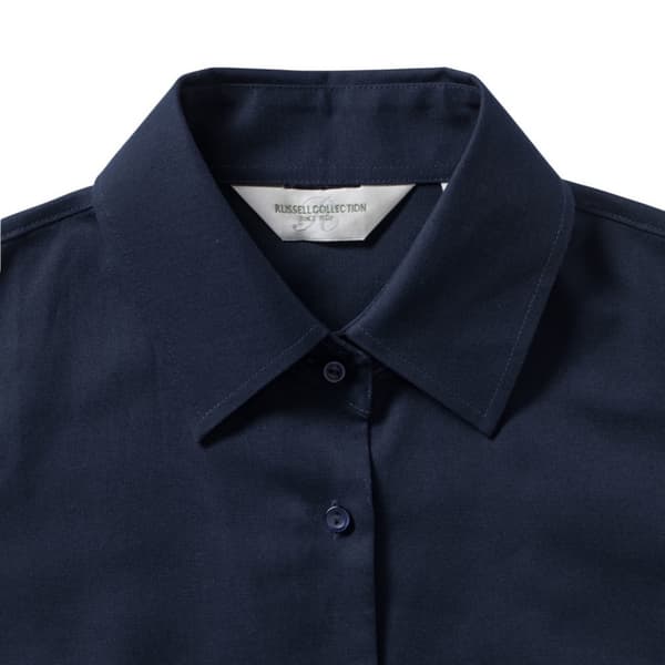 Russell Collection Ladies/Womens Short Sleeve Easy Care Oxford Shirt