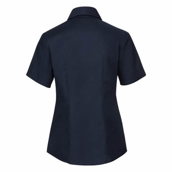 Russell Collection Ladies/Womens Short Sleeve Easy Care Oxford Shirt
