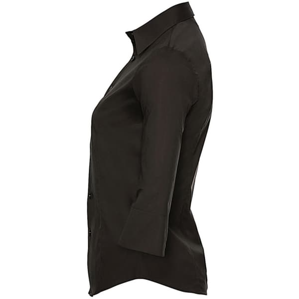 Russell Collection Ladies/Womens 3/4-ärmad skjorta med lätt skötsel som är lätt att sköta