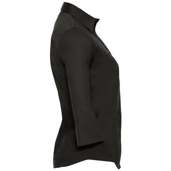 Russell Collection Ladies/Womens 3/4-ärmad skjorta med lätt skötsel som är lätt att sköta