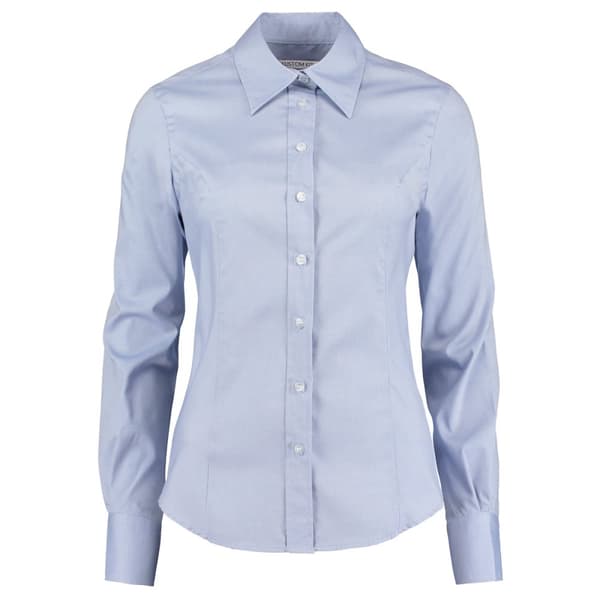 Kustom Kit Ladies Corporate langærmet Oxford-skjorte med lange ærmer