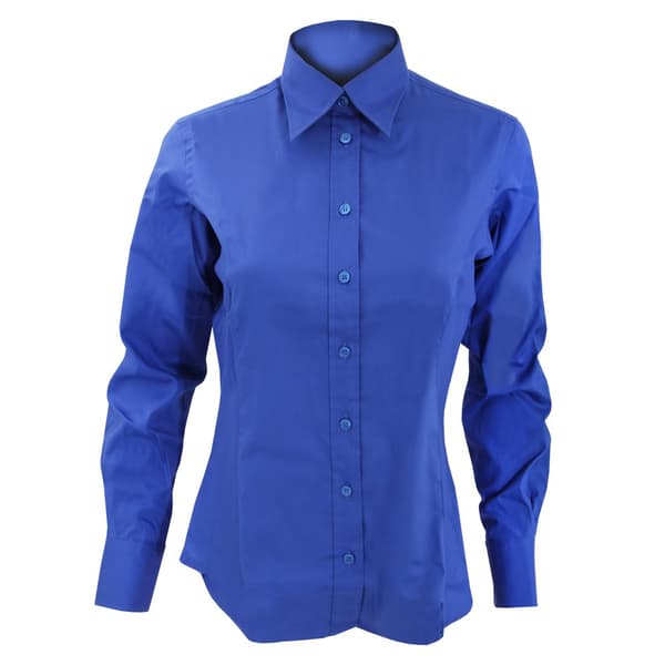 Kustom Kit Ladies Corporate langærmet Oxford-skjorte med lange ærmer