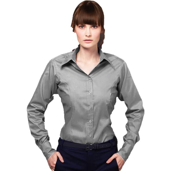 Kustom Kit Ladies Corporate langærmet Oxford-skjorte med lange ærmer