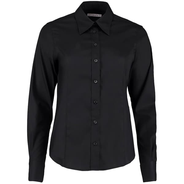 Kustom Kit Ladies Corporate langærmet Oxford-skjorte med lange ærmer
