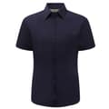 Miniatyrbilde 1 av 2: Russell Collection Ladies/Womens Short Sleeve Poly-Cotton Easy Care Poplin Shirt