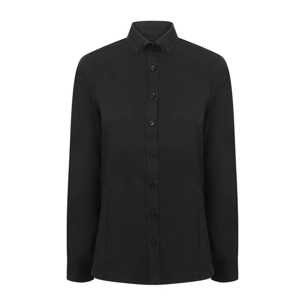 Henbury Modern långärmad Oxford-skjorta för kvinnor/damer