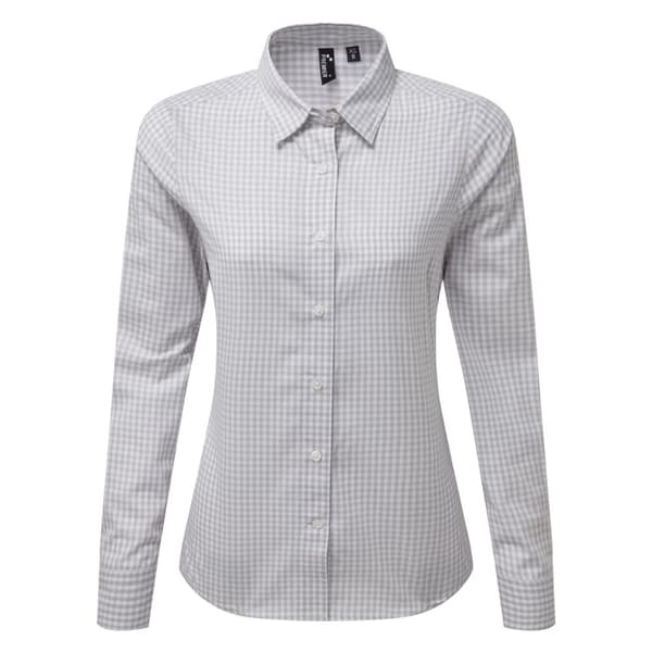 Premier Womens/Ladies Maxton Check Long Sleeve Shirt