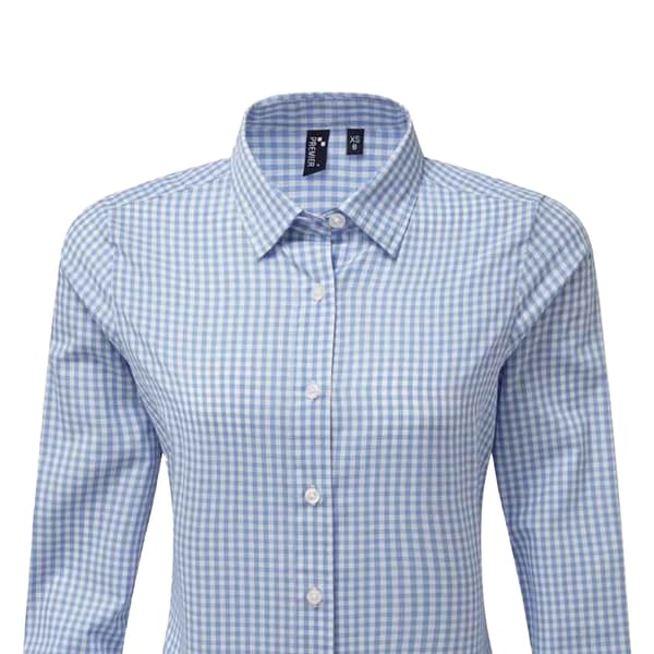 Premier Womens/Ladies Maxton Check Long Sleeve Shirt