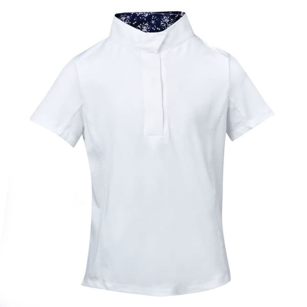 Dublin Womens/Ladies Ria Short Sleeve Competition Shirt White/Navy XL