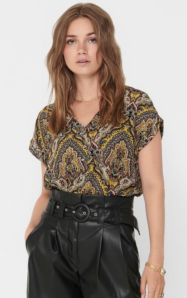 Only - onlHanna SS Button Top