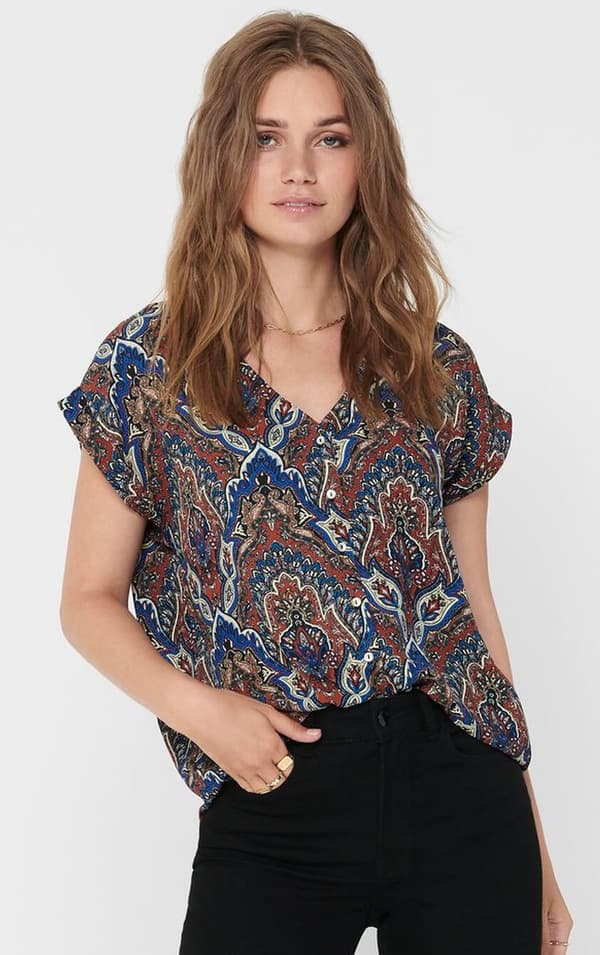 Only - onlHanna SS Button Top Rost 36