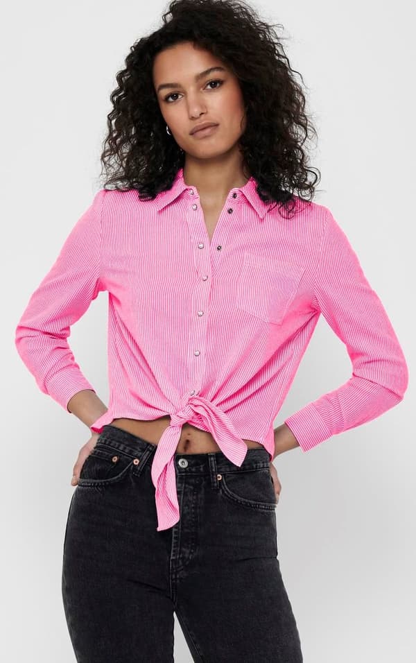 Only - onlLecey Stripe Knot Shirt