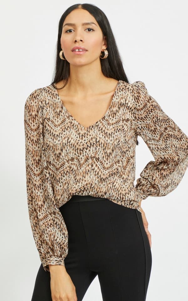 Vila - Visunara LS Top Liza Print