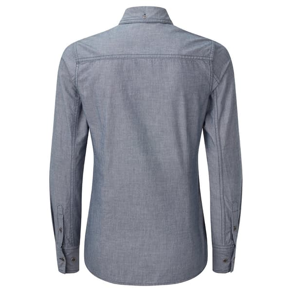 Premier Kvinnor/Damer Chambray Organic långärmad skjorta