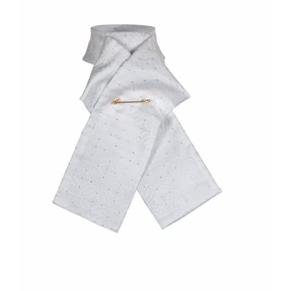 Shires Womens/Ladies Brocade Horse Riding Ready Tied Stock White M
