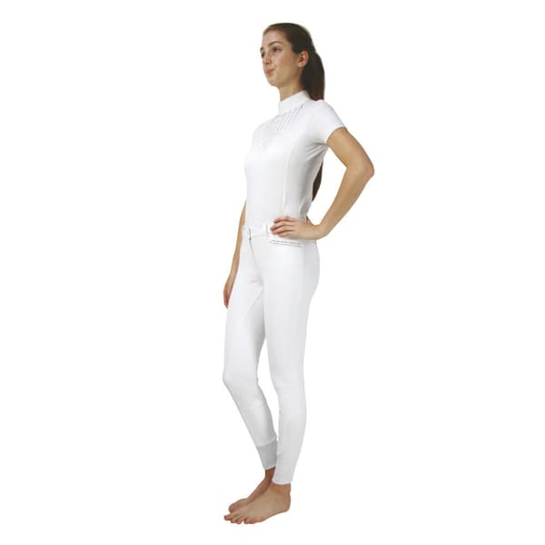 Hy Womens/Ladies Roka Rose Show Shirt White/Navy/Rose Gold M