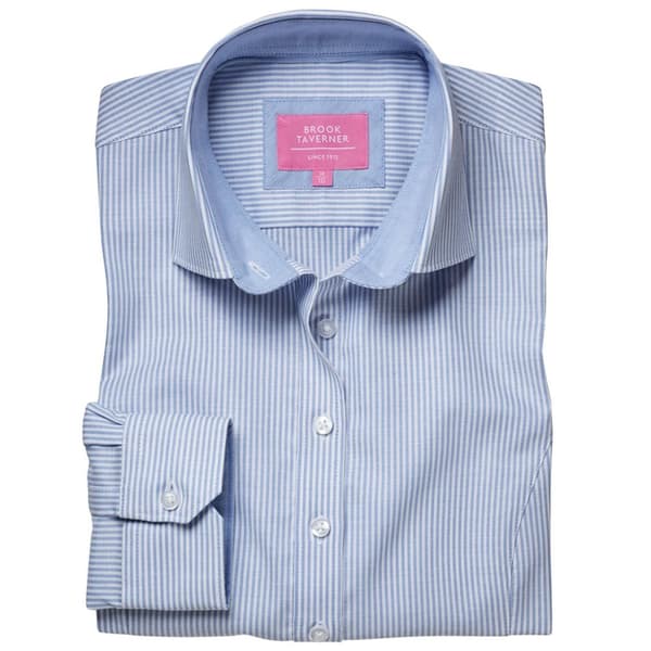 Brook Taverner Womens/Ladies Mirabel Striped Oxford Stretch Shirt