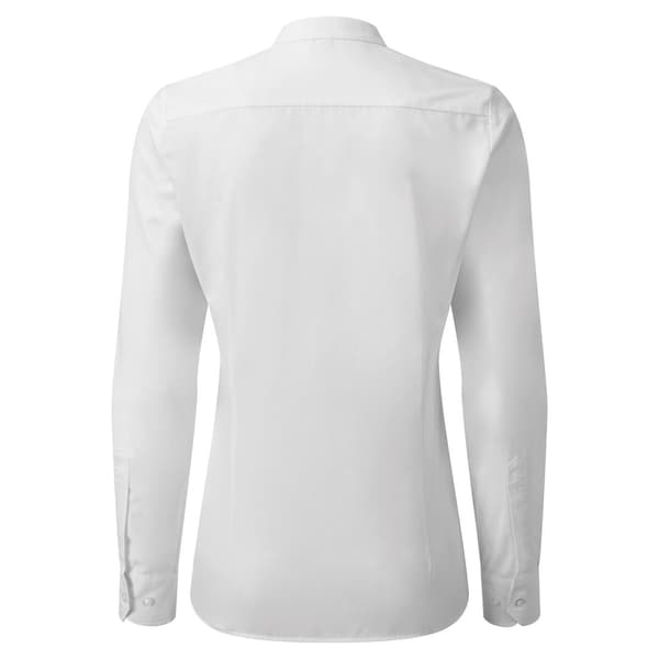 Premier Formell skjorta med Grandad Collar-krage för kvinnor och damer