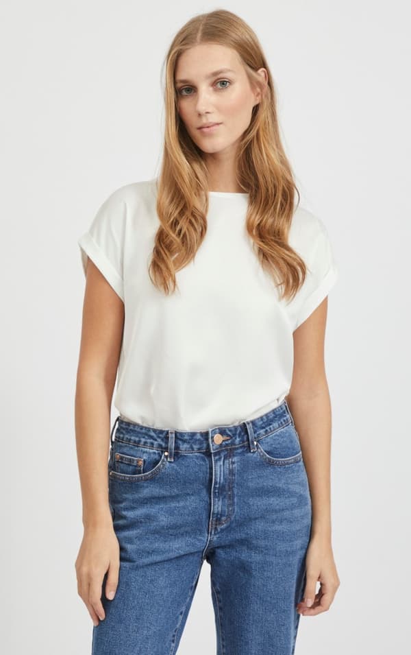 Vila - Viellette SS Satin Top