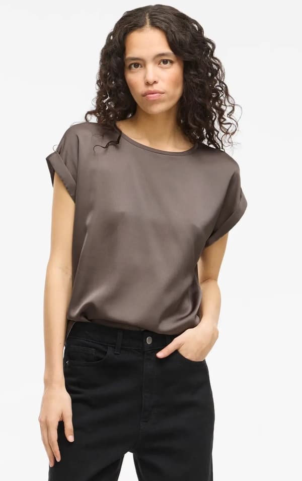Vila - Viellette SS Satin Top