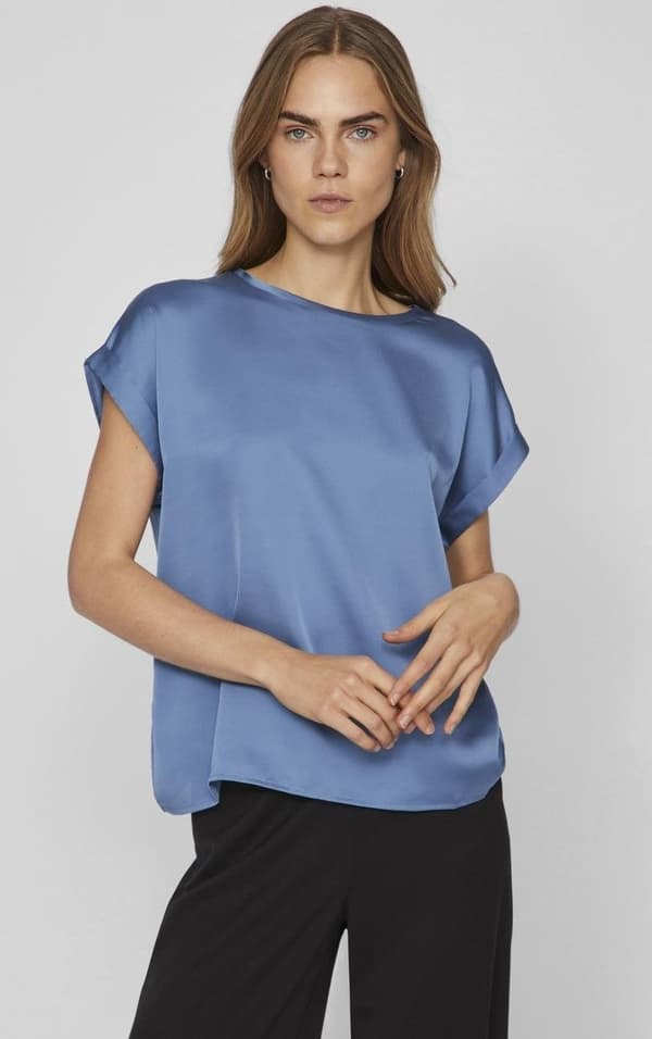 Vila - Viellette SS Satin Top