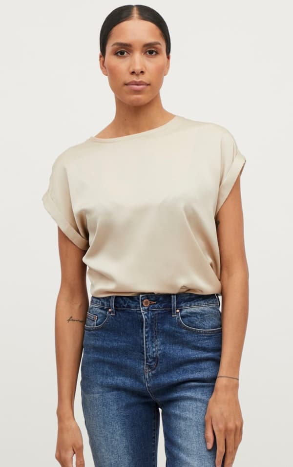 Vila - Viellette SS Satin Top