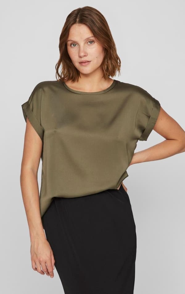 Vila - Viellette SS Satin Top
