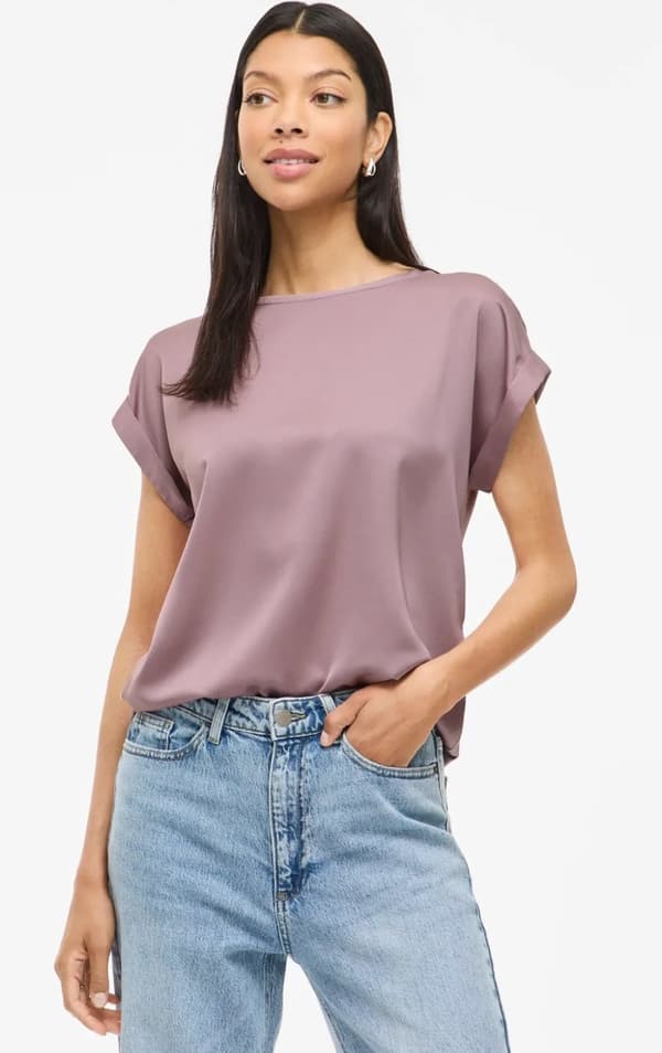 Vila - Viellette SS Satin Top
