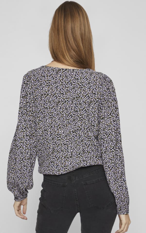 Vila - Vifini V-neck LS Top Alini Print