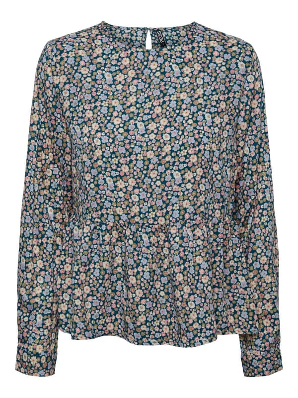Pieces - pcNya LS Top Flower Print