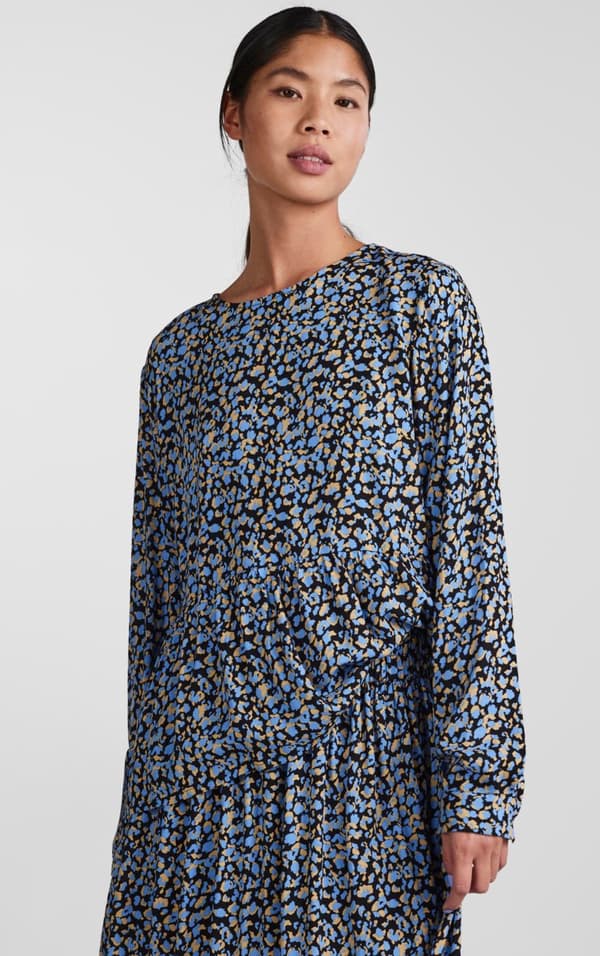 Pieces - pcNya LS Top Flower Print