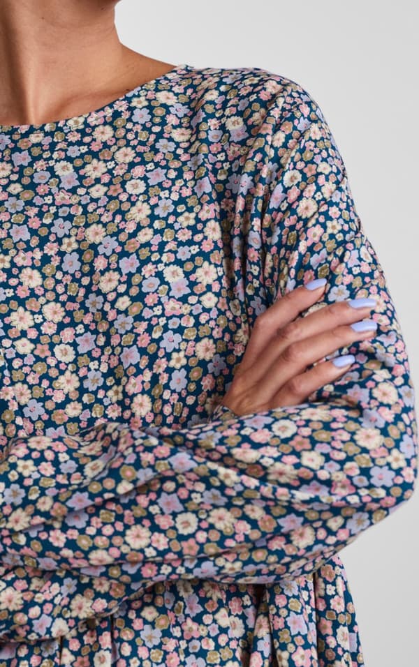 Pieces - pcNya LS Top Flower Print