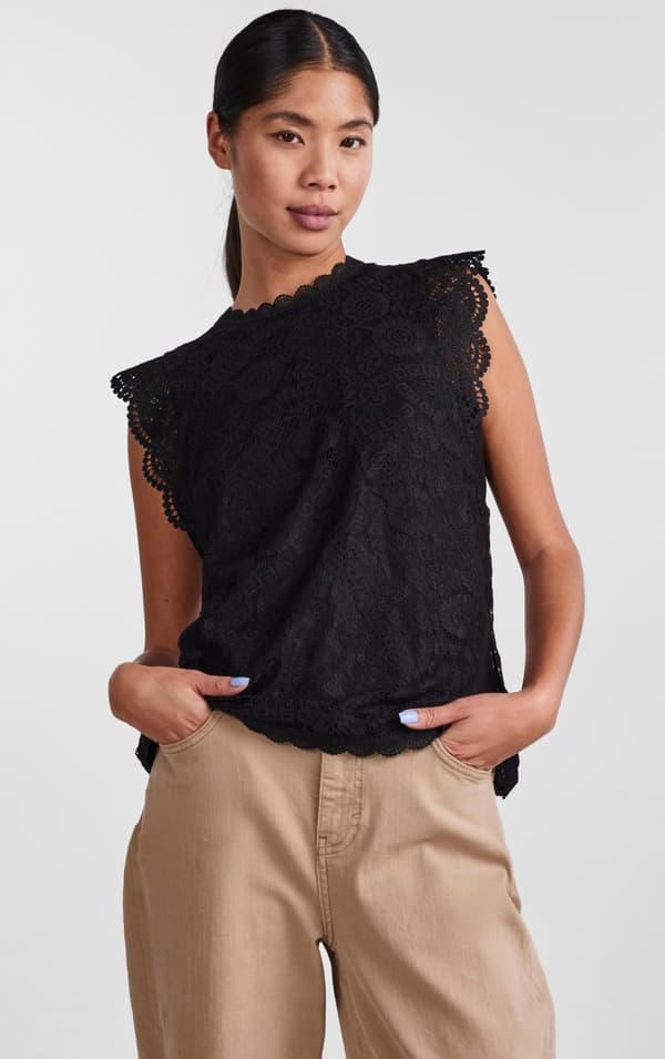 Pieces - pcOlline SL Lace Top