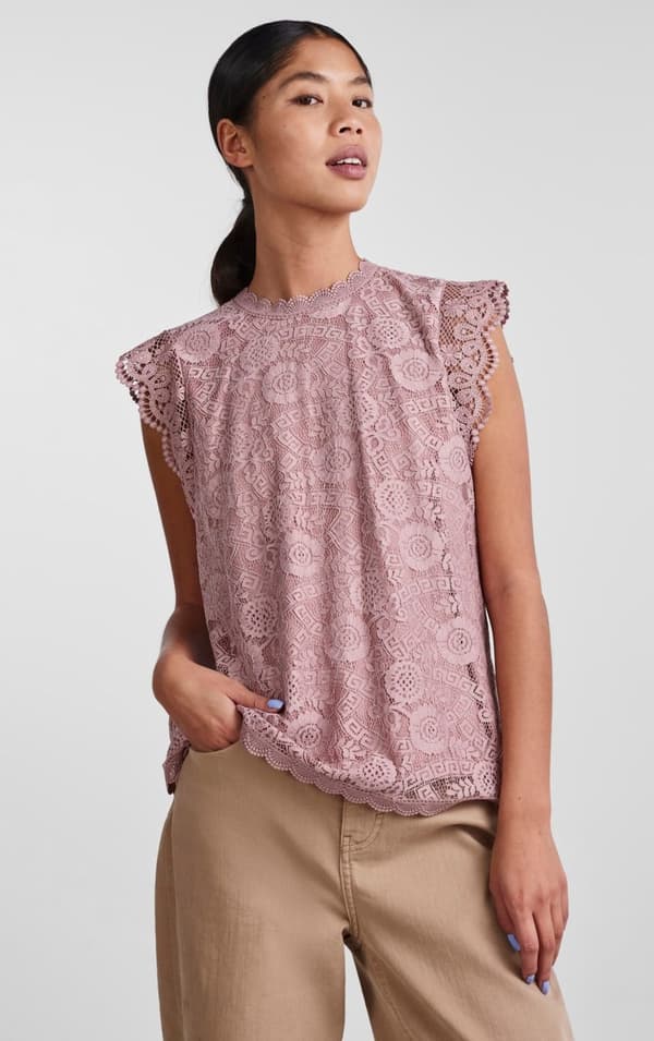 Pieces - pcOlline SL Lace Top