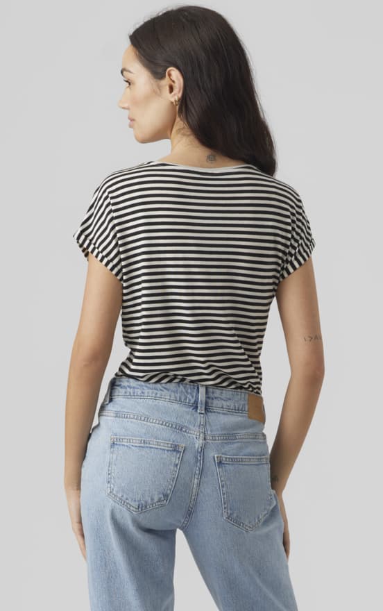Vero Moda - vmAva Plain SS Top Stripe