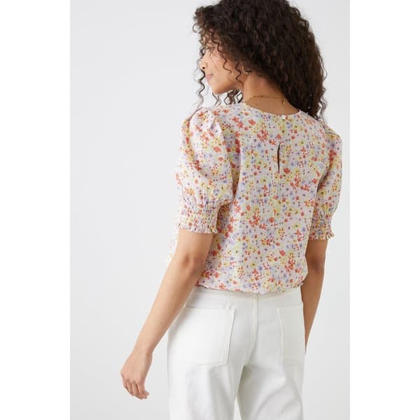 Dorothy Perkins Damblus med rynkad kant och Ditsy-mönster