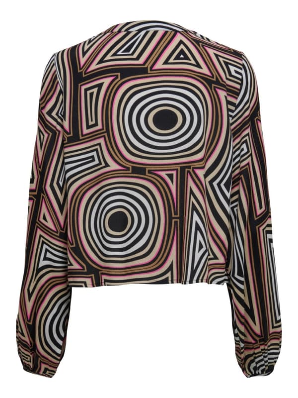 Only - onlMendes LS Shirt Ivy Stoke Print Vit XL