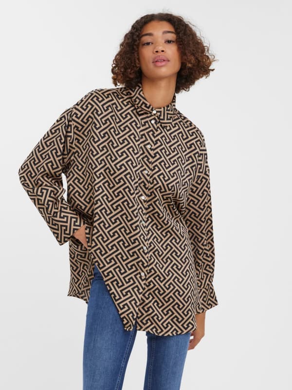 Vero Moda - vmDaisy LS Oversize Shirt Wilma Print