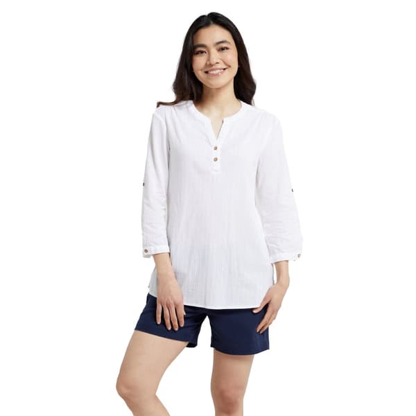 Mountain Warehouse Womens/Ladies Petra Relaxed Fit 3/4 Sleeve Shirt White 20 UK