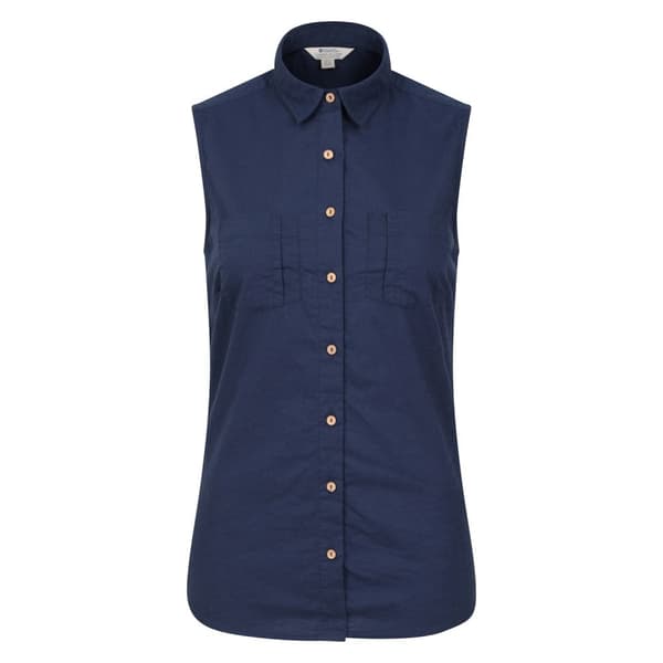 Mountain Warehouse Womens/Ladies Coconut Sleeveless Shirt Navy 8 UK