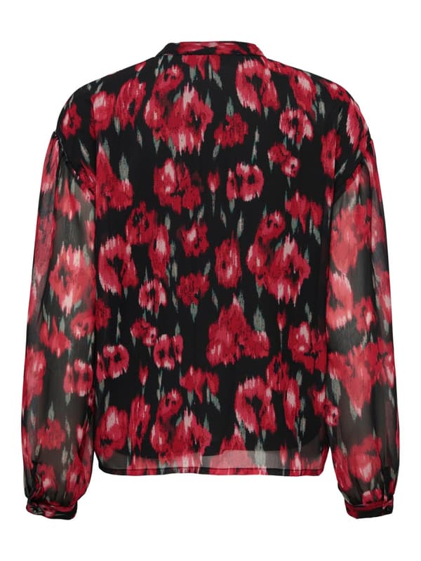 Only - onlMarise LS String Top Ikat Flowers Print