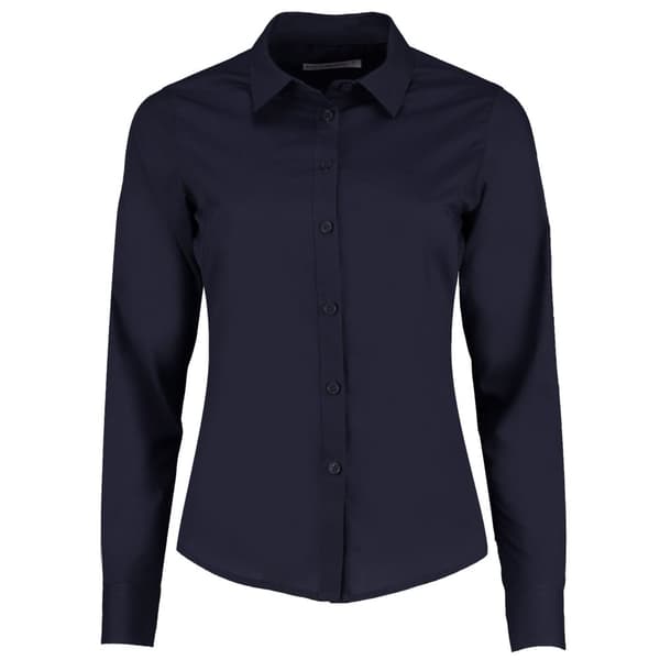 Kustom Kit Långärmad skjorta i skräddarsydd poplin för damer/damer