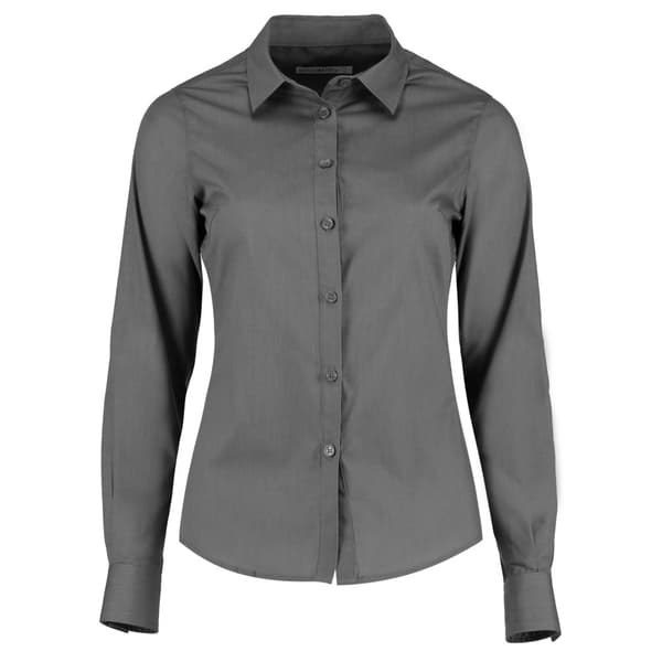 Kustom Kit Womens/Ladies Poplin Tailored Long-Sleeved Shirt