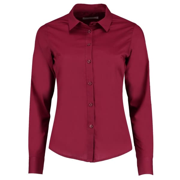 Kustom Kit Womens/Ladies Poplin Tailored Long-Sleeved Shirt