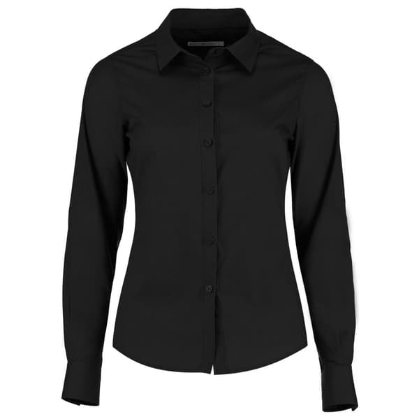 Kustom Kit Långärmad skjorta i skräddarsydd poplin för damer/damer