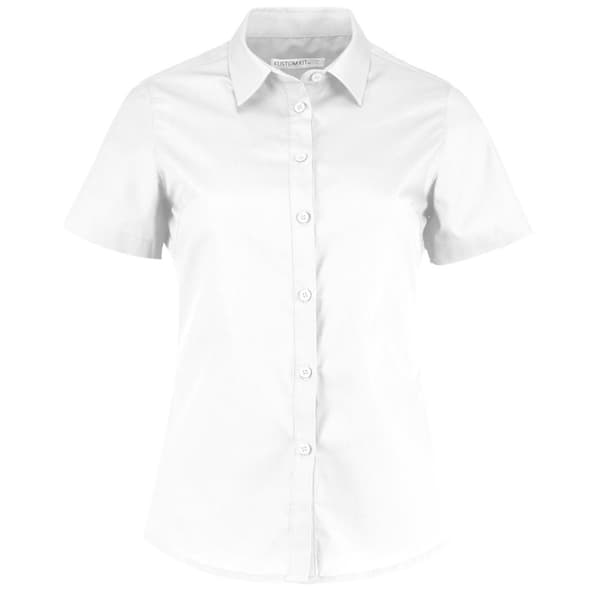 Kustom Kit Womens/Ladies Poplin Tailored Short-Sleeved Shirt