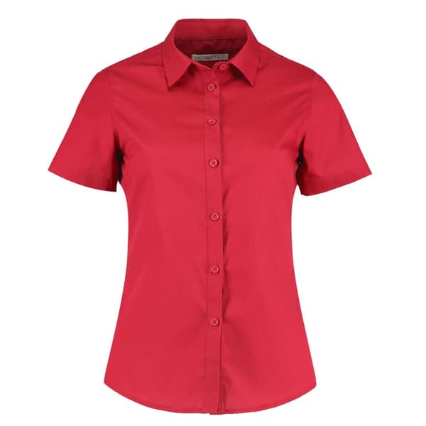 Kustom Kit Womens/Ladies Poplin Tailored Short-Sleeved Shirt