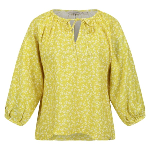 Regatta Dam/kvinnor Orla Kiely Parsley Blus med knytband Yellow 16 UK